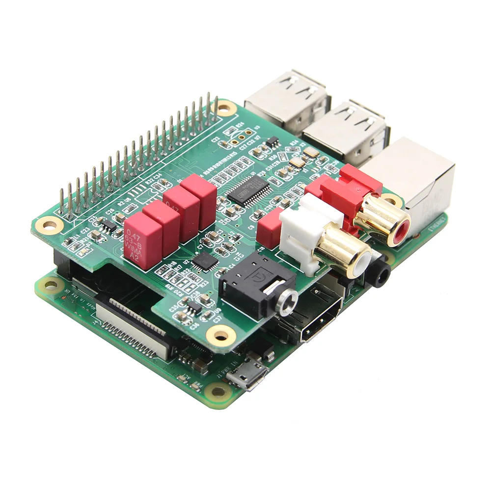 Плата расширения Raspberry Pi Hi Fi DAC PCM5122 аудио модуль для Plus / Pi3 2B B +|Аксессуары