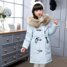 Winter Jacket For Girls Boys Children Parka Boy Girls Winter Coat Winter Kids Coat Long Duck Down Thick Faux Fur Hooded