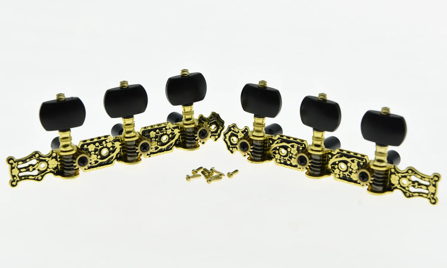 Classical Guitar Tuners Tuning Keys Classic Machine Heads Gold w/ Black