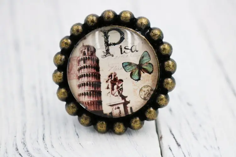 Ceramic Bee Cabinet KnobWhite /& Brown Cupboard Door Handle Drawer Pull