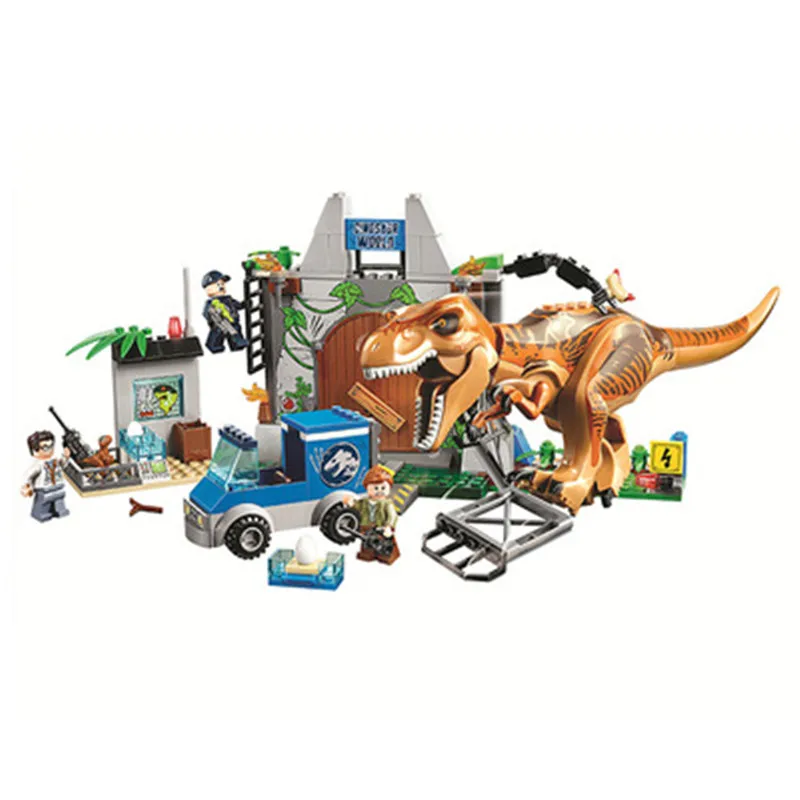 Pаспродажа Legoings Динозавр мир Юрского периода 2 динозавры строительные блоки Дети giftTyrannosaurus Breakout кирпичи игрушки Legoings динозавр