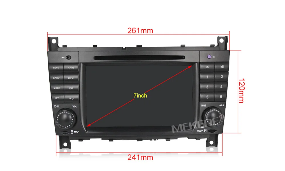 MEKEDE Android 9,1 2+ 32G 2 DIN автомобильный DVD gps для Mercedes/Benz W203 W209 W219 A-Class A160 C-Class C180 C200 CLK200 Радио стерео