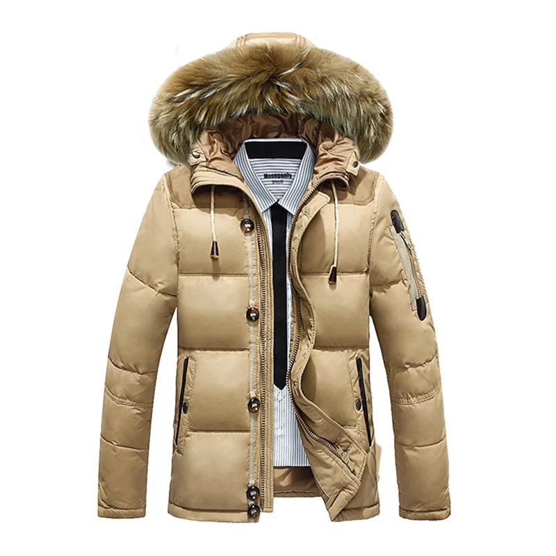 Зимняя куртка пальто теплый пуховик на молнии Лыжная куртка верхняя одежда средней длины парка с меховым капюшоном толстые 4 цветные пиджаки