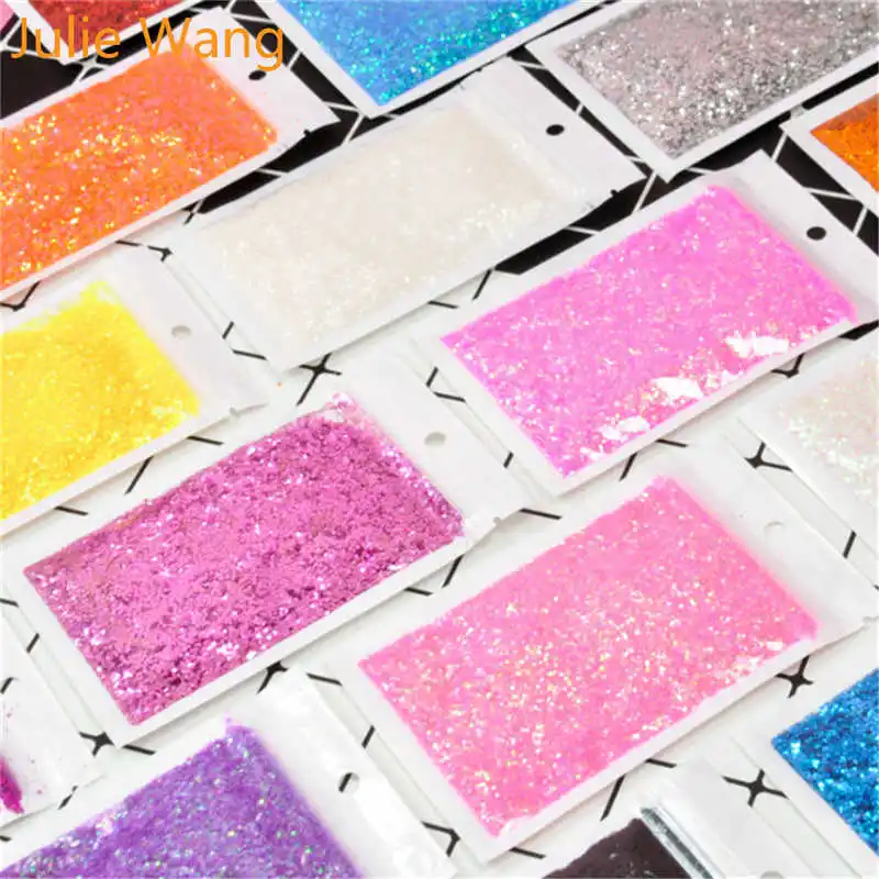 

Julie Wang 30g/Bag Sequin Glitter Flash Powder For Ring Necklace Bracelet Jewelry Surface Phone Shell Decoration Accessory