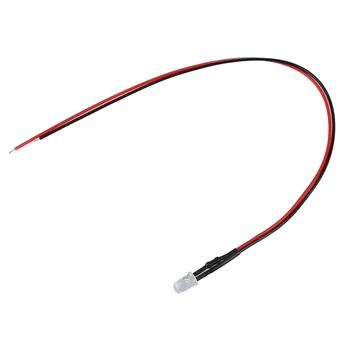 

20 X 5mm White LED Lamp Light Set Pre Wired 12V DC 25cm