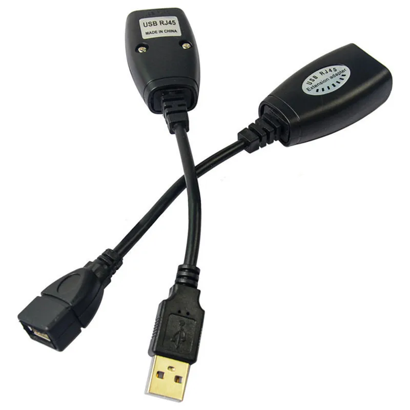 1 шт. Удлинительный кабель USB к RJ45 Ethernet удлинитель Cat5e/6 LAN адаптер через