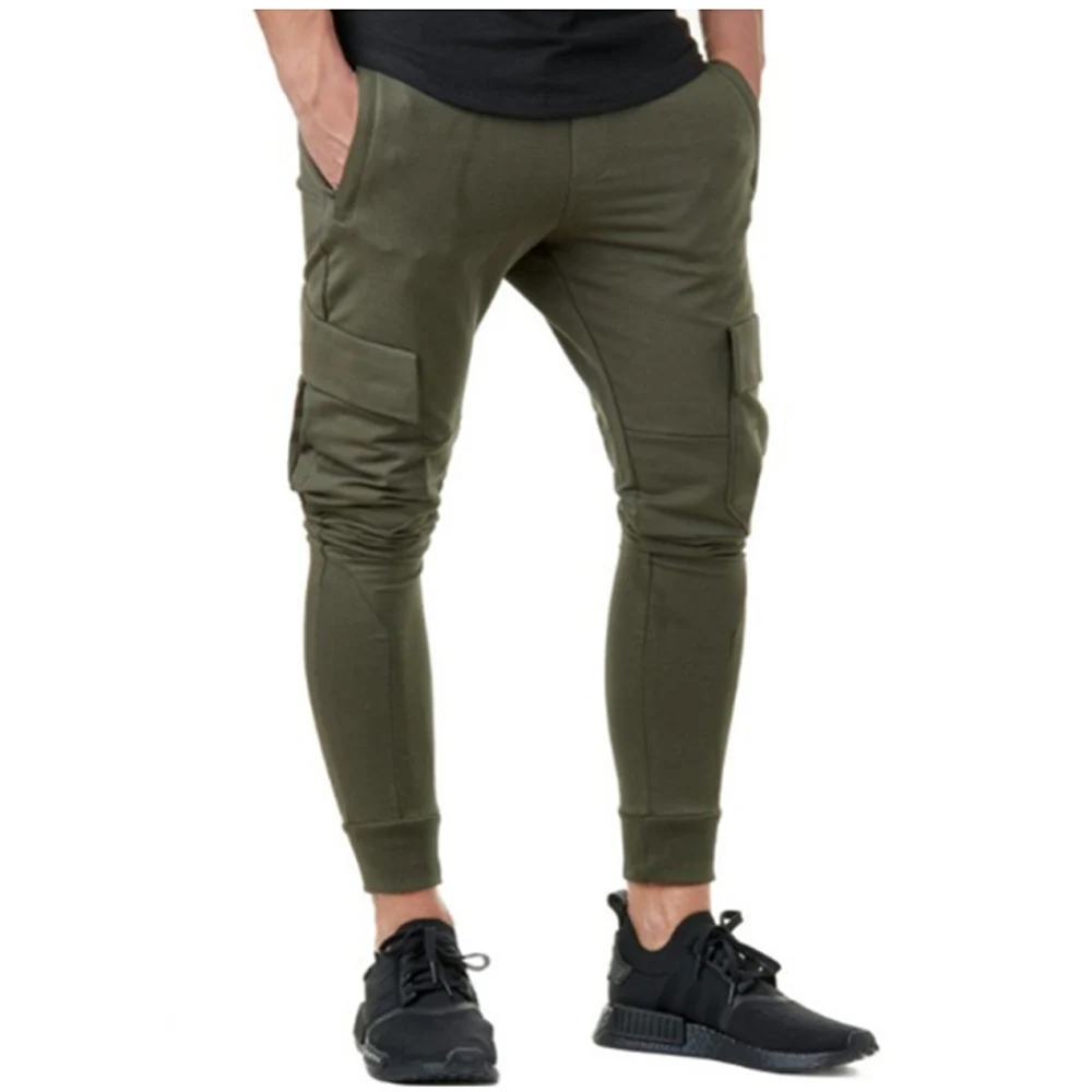 

2018 Fall Men'S Black Elasticity Solid Color Trousers Jogger Men'S Pants Casual Slim Fit Men'S Fitness Sweatpants Big Size XXXL
