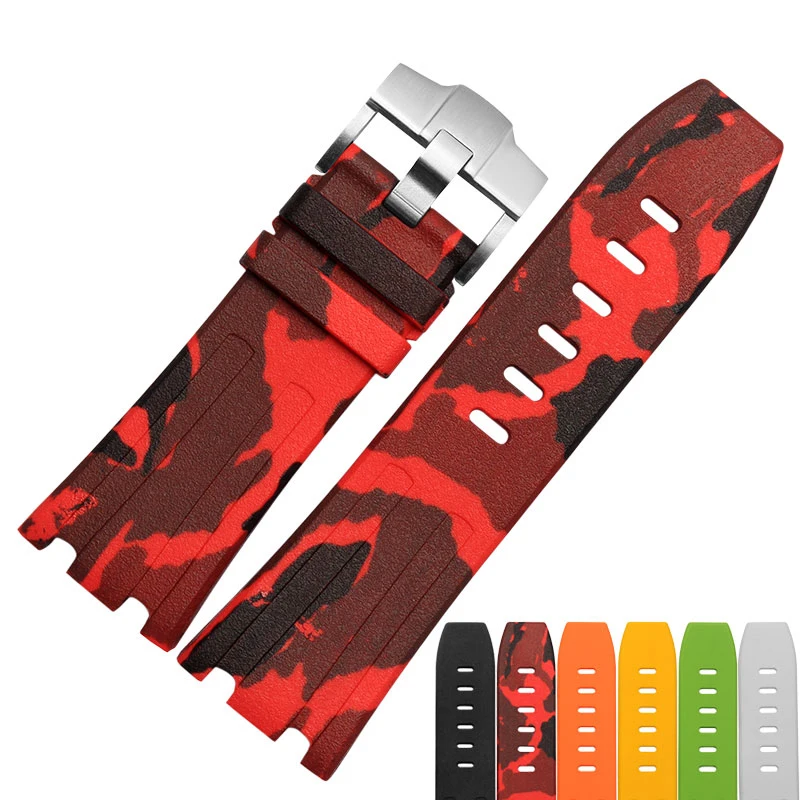 

New Hot Sale Silicone Strap Rubber Watchband 28mm Black Bracelet For Audemars Piguet Watch free shipping