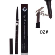 1 шт. макияж карандаш для бровей твердая ручка с двойной головкой многофункциональные долговечные пигменты бровей карандаш со щеточкой макияж