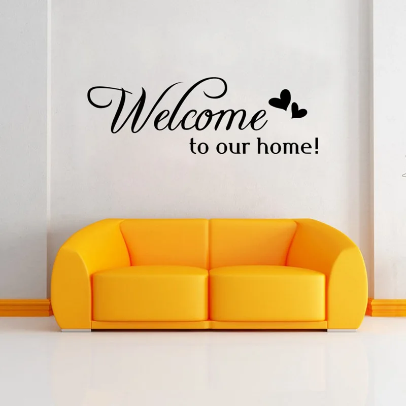 Welcome To Our Home Quote Wall Stiker Home Decorative Removable Vinyl