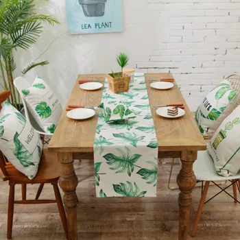 

Modern Table Runner chemin de table Table Runners for Wedding Party Palm Leaf camino de mesa tafelloper Monstera Leaf Placemat