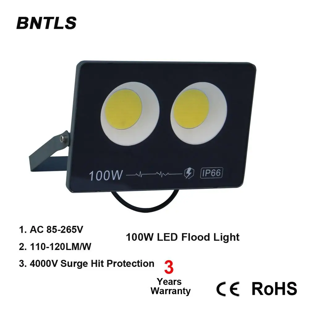 100W LED Floodlight, Super Bright Outdoor Work Lights, 500W Halogen