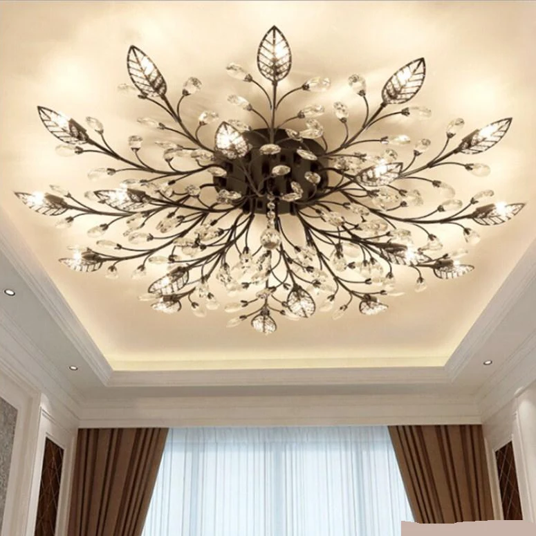 Us 85 0 New Item Fancy Ceiling Light Led Crystal Ceiling Lamp Modern Lamps For Living Room Lights Ac 110 240v Diy Crystal Light Led G4 In Pendant