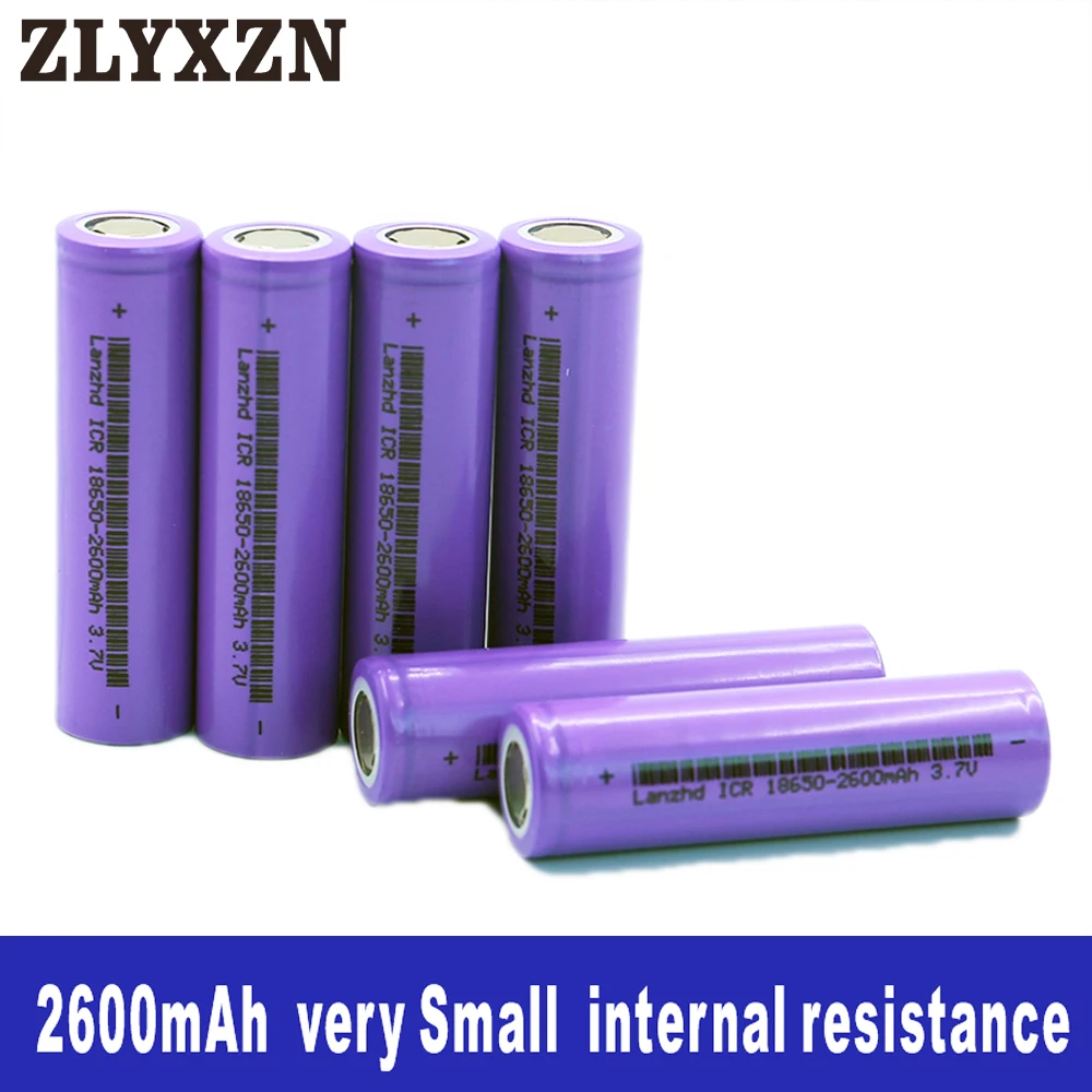 1-10 шт 18650 литий-ионная батарея 3 7 v 2600 mAh 26f литиевые батареи для ноутбука игрушки