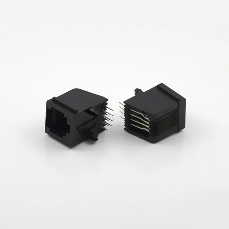50 шт. RJ45 разъем сетевой Пластиковый черный 8-контактный кабель интерфейс PCB