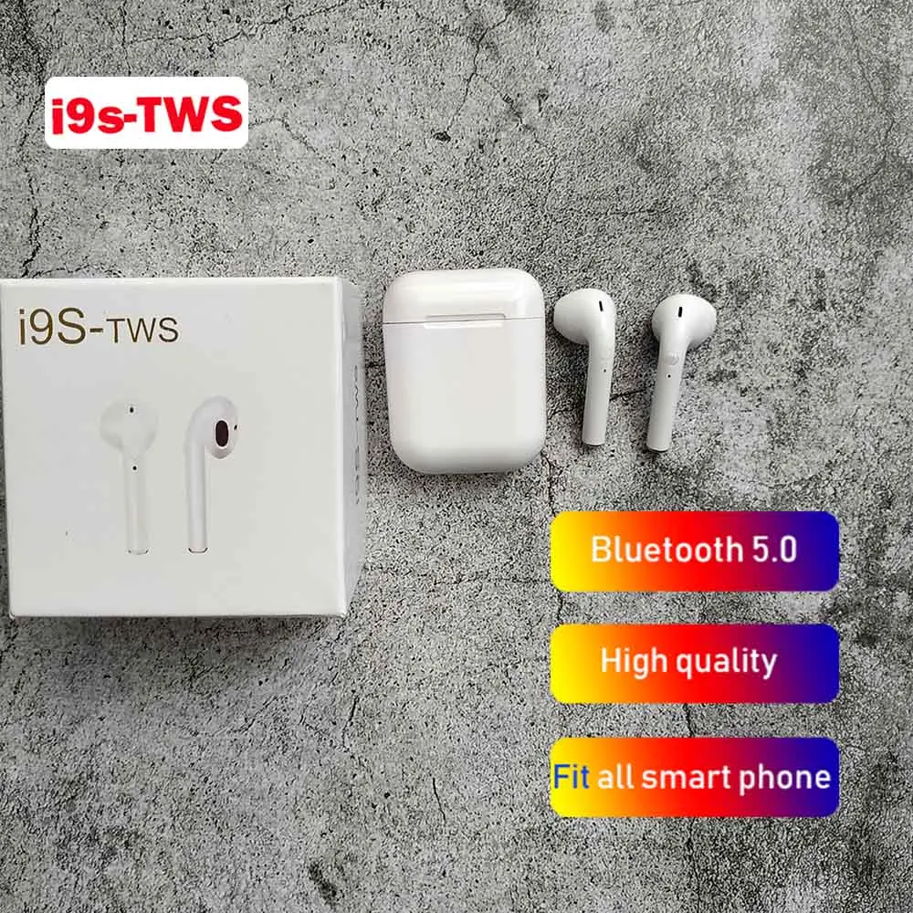 

i9s Tws Bluetooth Earphone wireless headphones PK i7S i10 i11 i12 i20 TWS sport headset mic for Apple iPhone x xiaomi Headsets