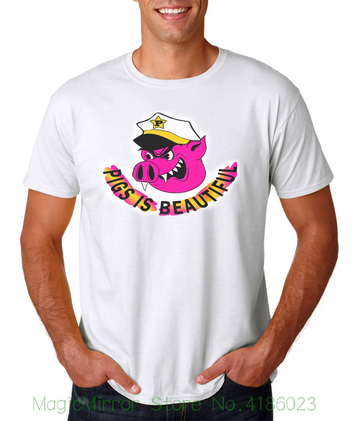 

Pigs Is Beautiful T-shirt Captain Spaulding House Of 1000 Corpses Devils Rejects Men's Short Sleeve Tshirt Cotton