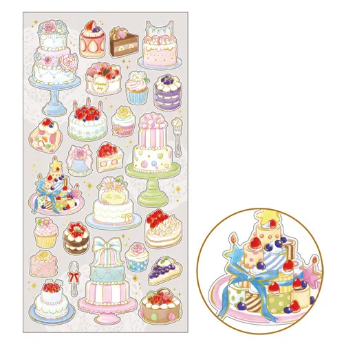

Cute Candy And Dessert Theme Deco Sticker 9.5*20.2cm 1 Sheet
