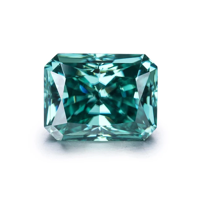  US $230.00 Syntheti diamond green color radiant crushed moissanites stone diamonds jewelry 