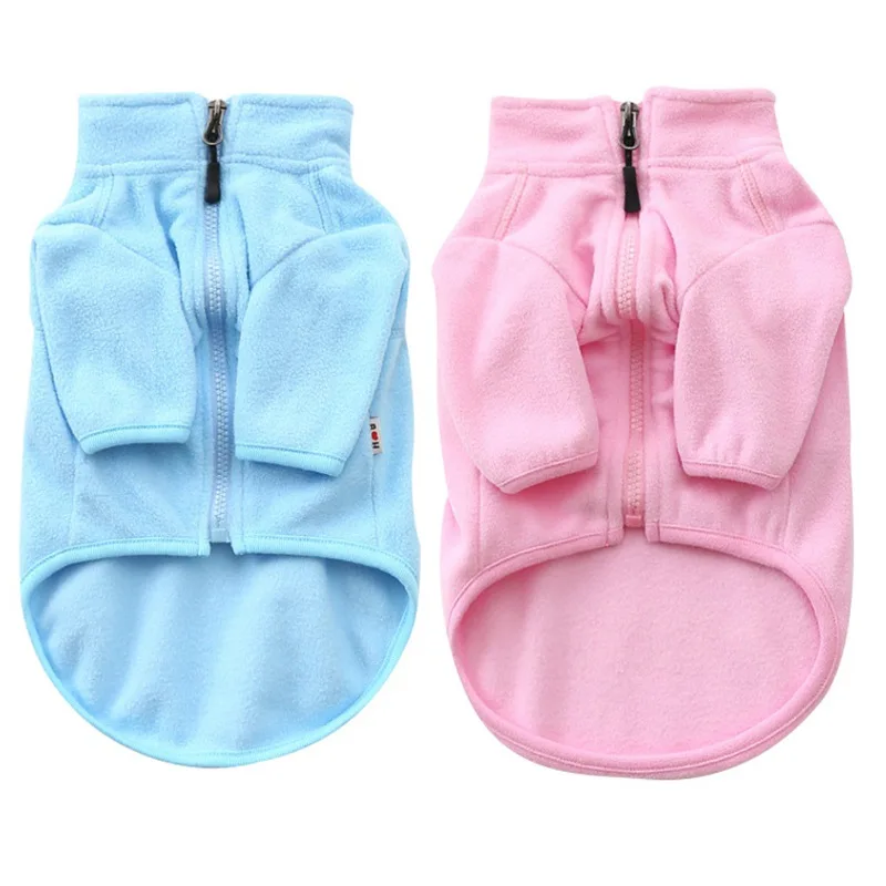 

Pet Dog Zipper Clothes Puppy Coat Jacket Winter Warm Soft Cotton Hoodies Outfit Small Dogs Chihuahua Pug Sweater Clothing