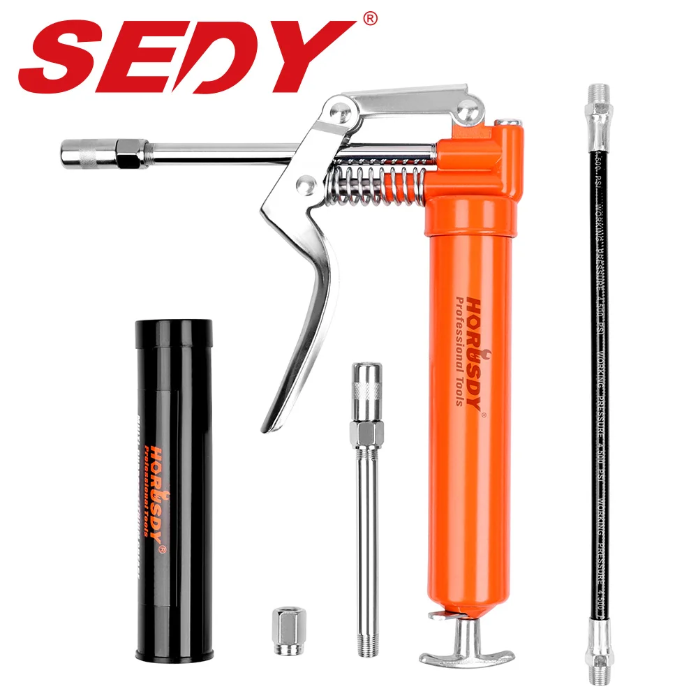 Pistola Engrasadora Pistola de Engrase Manual de Alta Presi/ón de 400 ml M/áquina de Engrase Herramienta de Lubricaci/ón para Reparaci/ón de Embarcaciones de Camiones de Autom/óviles