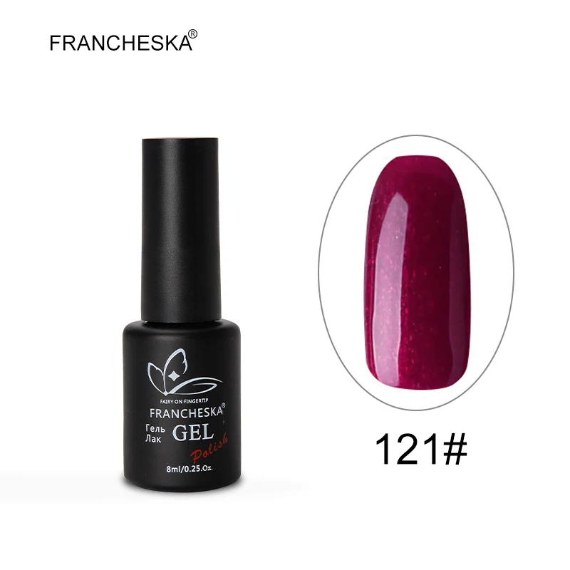 Francheska Гель-лак для ногтей Горячая Распродажа Зеленый Фиолетовый Серия oje nagels spulletjes полуперманентный замочить от длительного действия Гель-лак - Цвет: Francheska 121