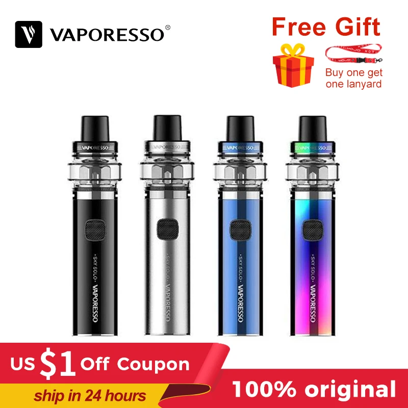 

Vaporesso Sky Solo Vape pen Kit 3.5ml&2ml atomizer pod vape tank GT Mesh coil drip tip 510 shisha pen Electronic Cigarette