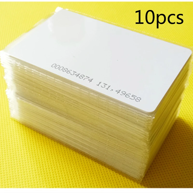 

Hot Sale 10pcs/lot rfid card 125khz TK4100 blank smart card EM4100 ID pvc card with UID series number for access control system