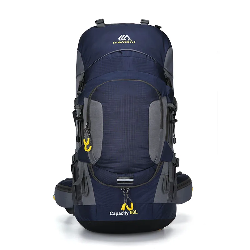 Уличный рюкзак, походная сумка, 50/60l, мужской, с отражающим светильник, водонепроницаемый, для путешествий, рюкзак для мужчин, для кемпинга, походов, сумки, рюкзак, спортивный - Цвет: Blue