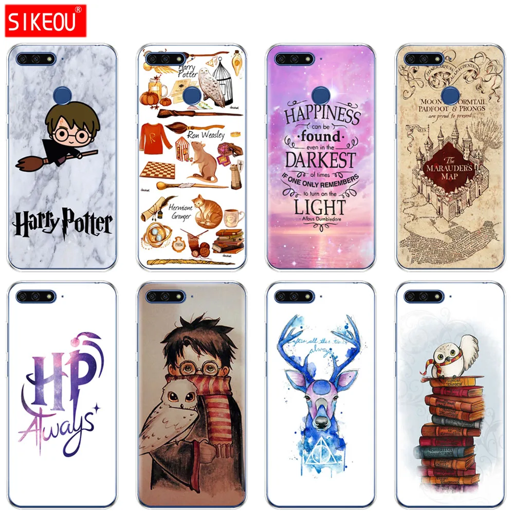

Silicone Cover Phone Case For Huawei Honor 7A PRO 7C Y5 Y6 Y7 Y9 2017 2018 Prime PRO harry potter always