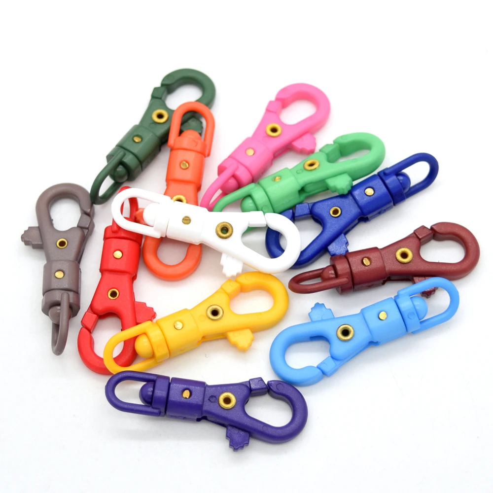 1/4'' Colorful Plastic Swivel Snap Hook For Weave Paracord Lanyard
