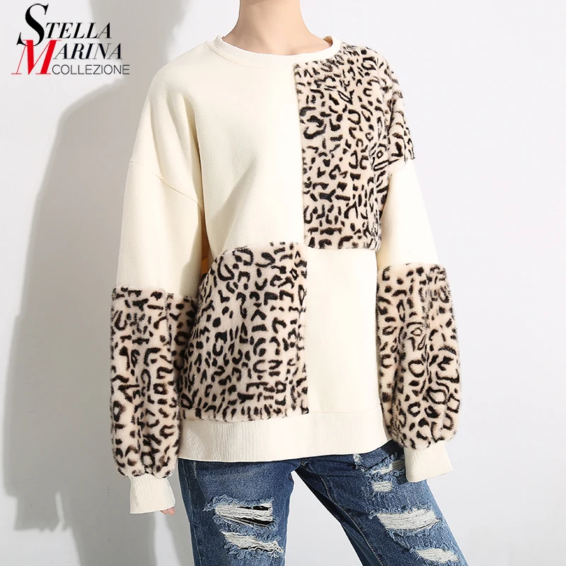 New 2018 Korean Style Women Beige Cotton Pullover