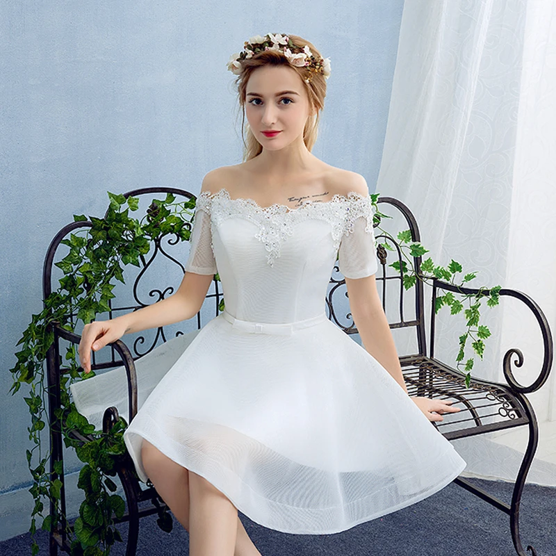 short white evening cocktail dressesphoto