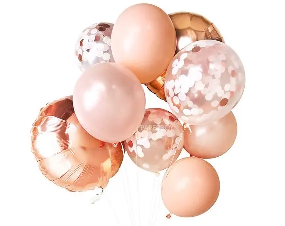 

9pcs 18inch rose gold round balloon 10inch latex Balloon Bouquet Themed Party Decor Kids Gifts Toy Birthday Party Supplies