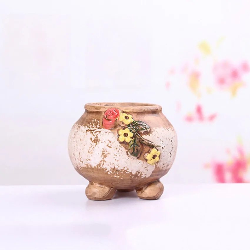 

Ceramic planters for Succulents Pot Creative Mini Desktop Plant Flower Pot Garden Farmhouse Home Decor Office Decoration