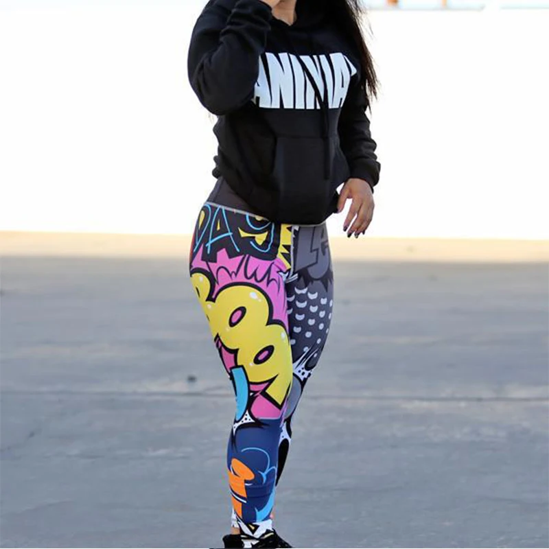 Women's Cool Digital Printing Skinny Leggings Display 2