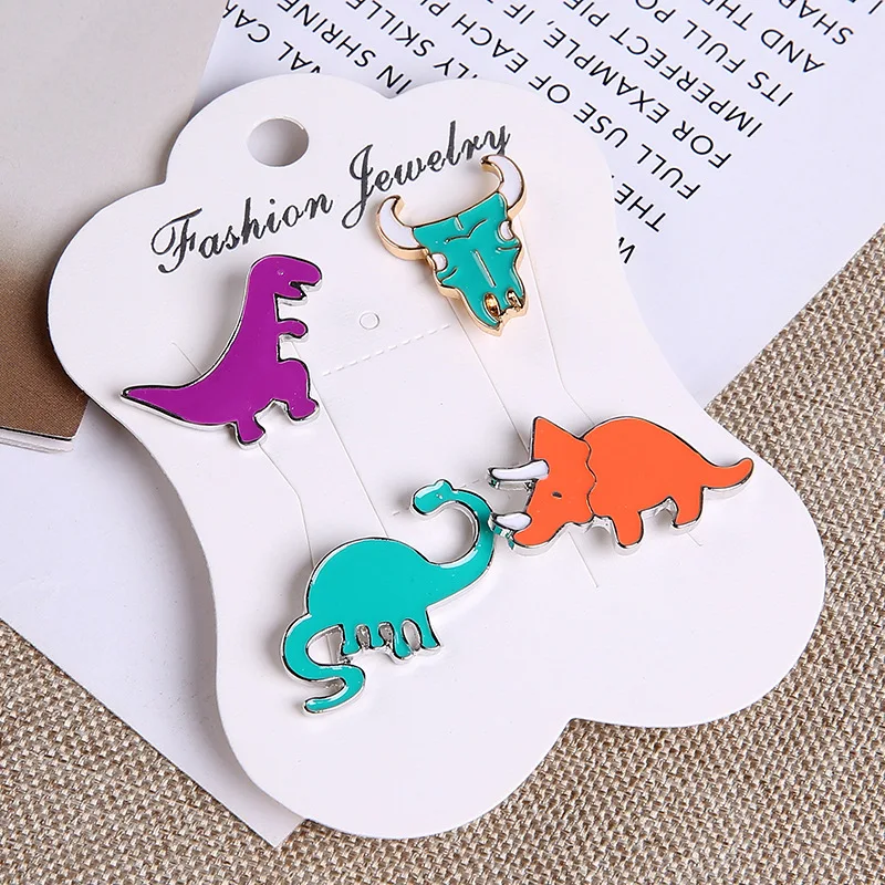 5 шт./компл. броши и булавки в виде динозавра Стегозавра Apatosaurus эмалированная