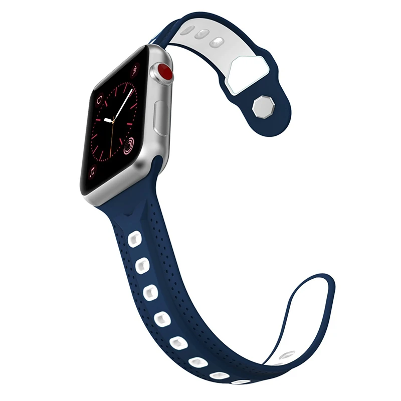 Bemorcabo для Apple Watch Band, мягкая силиконовая замена спортивный браслет ремешок браслет для iWatch Sport 38 мм 42 мм