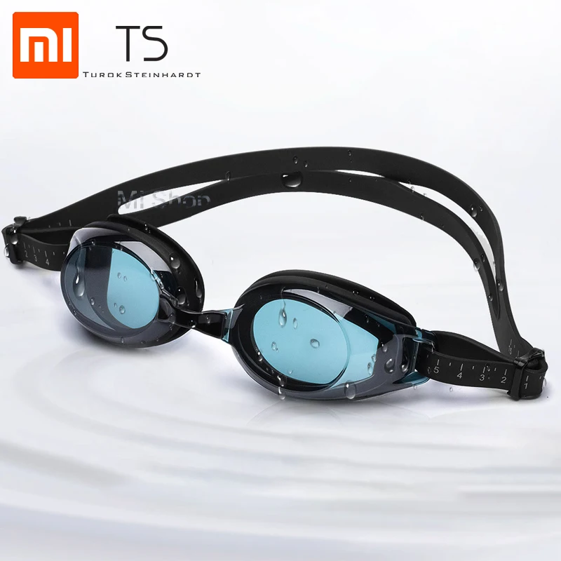  Оригинальные плавательные очки Xiaomi TS для взрослых, плавательные очки HD, противотуманные, 3 сменных носоупора с силиконовой прокладкой 