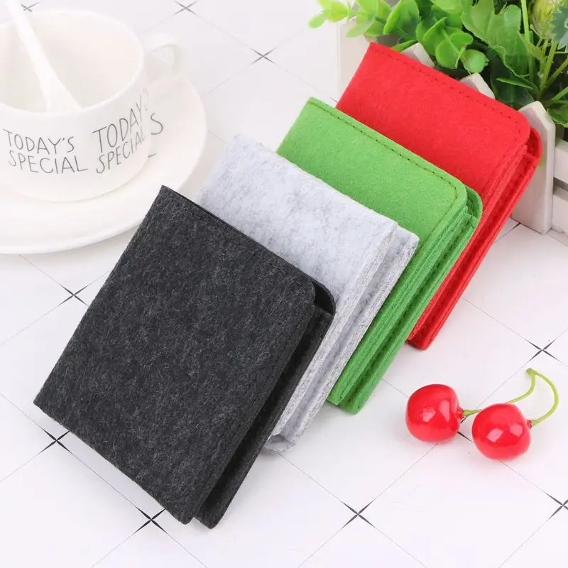 

Men Soft Felt Coin Pocket Wallet Bifold Credit Card Holder Purse Organizer