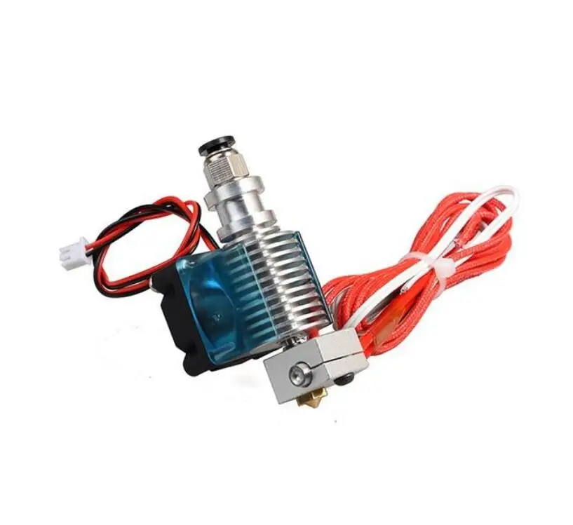 

KuaiJieWei 3D Printer Metal 3D Printer V6 Extrusion Head Extruder Nozzle With Fan - Long 1.75mm filament