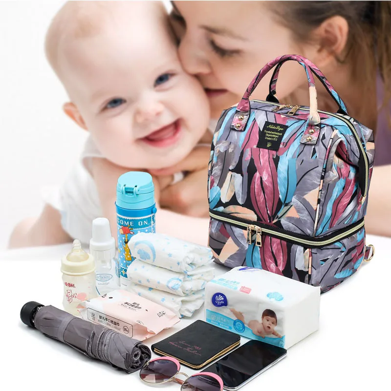 Большой ёмкость мягкий подгузник сумка на молнии Путешествия Рюкзак Материнство мамы сумки для беременных для женщин детские подгузники