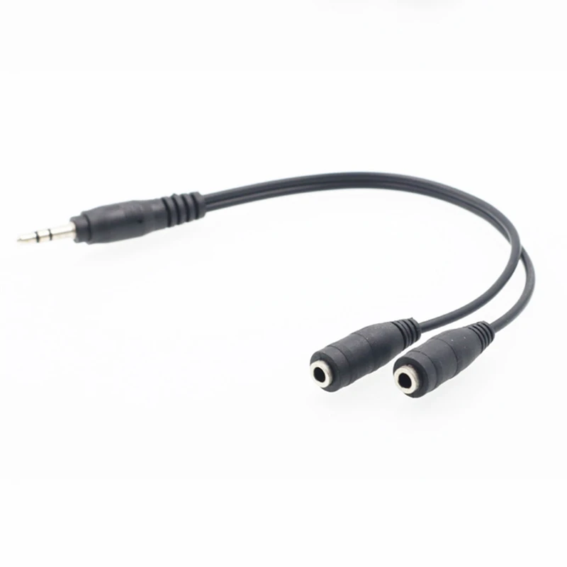 Rankman 10pcs 3.5 Jack Male to 2 Female 3.5mm Audio Extension AUX Cable Y Splitter Line for Speaker Phone Car Earphone MP3