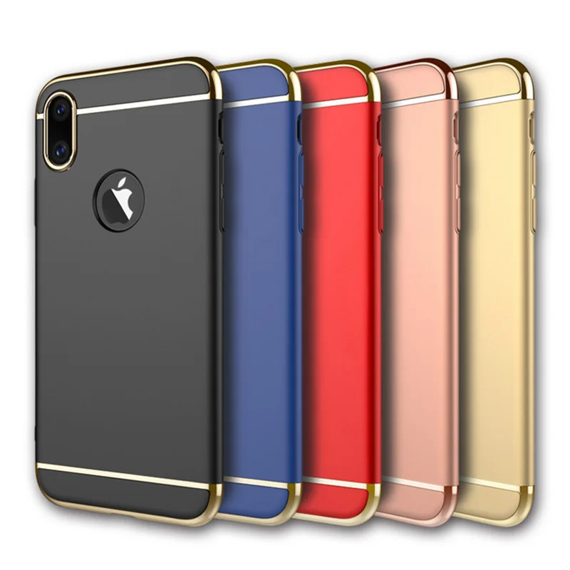 

360 Full Protective Case For iphone 7 8 Plus iphone 6 s 6S Plus Hard PC Capa Cover For iphone X iphone 5 s 5S SE Shockproof Case