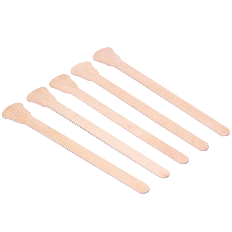 50pcs/lot Wooden Waxing Wax Spatula Tongue Depressor Disposable Bamboo Sticks Tattoo Medical Stick Beauty Makeup | Красота и здоровье