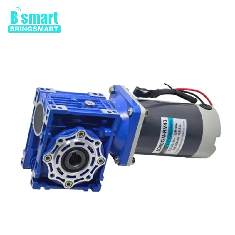 

Bringsmart DC RV40 worm gear self-locking geared motor 90W speed control large torque motor positive and negative electric moto