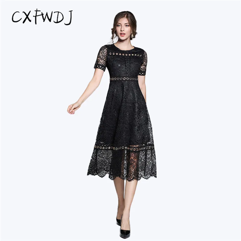 Vestido Longo плюс Размеры длинный абзац металлической пряжкой шить Кружево плотное