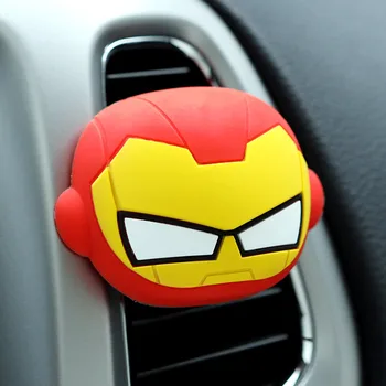 

MR TEA Car Air Freshener For Marvel Avengers Hero Figure Cute Decor Automobile Air Conditioner Smell Diffuser Car Accessories