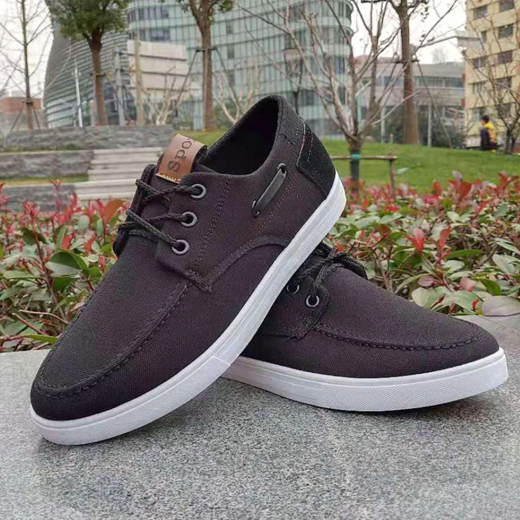 Men's Fashion Canvas  Trend Casual Shoes Lace-Up Casual sport shoes men 2018 casual shoes men sneakers
