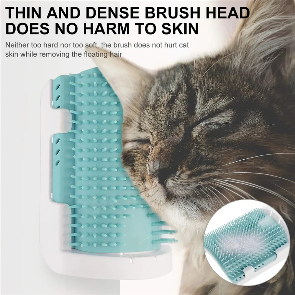 Pet Products For Cats Brush Corner Cat Massage Self Groomer Comb Brush Cat Rubs the Face with a Tickling Comb Cat Product